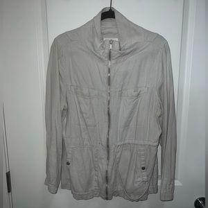 Old Navy white linen jacket